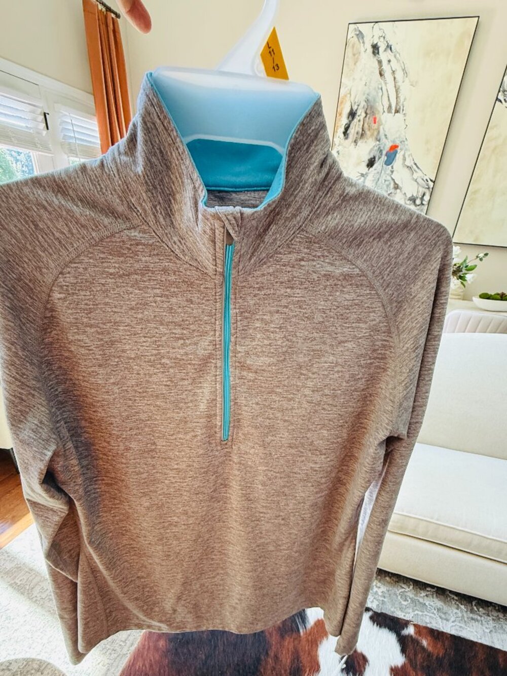 Nike Womens Dri-FIT Quarter Zip Pullover Heather Grey